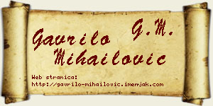 Gavrilo Mihailović vizit kartica